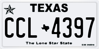 TX license plate CCL4397