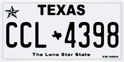 TX license plate CCL4398
