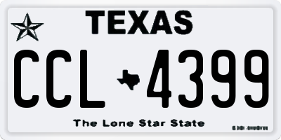 TX license plate CCL4399