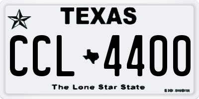 TX license plate CCL4400