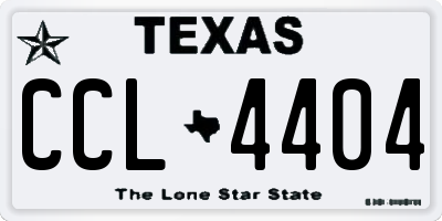 TX license plate CCL4404