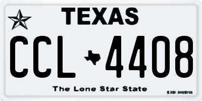 TX license plate CCL4408