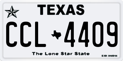 TX license plate CCL4409