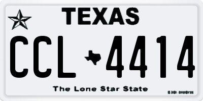 TX license plate CCL4414