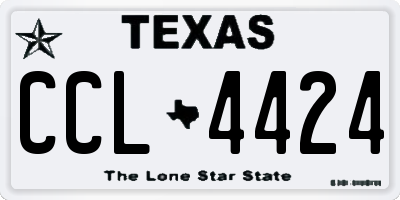 TX license plate CCL4424