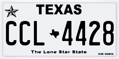 TX license plate CCL4428