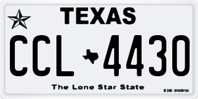 TX license plate CCL4430