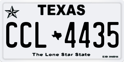 TX license plate CCL4435