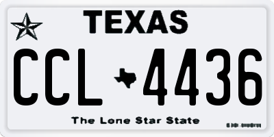 TX license plate CCL4436