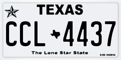 TX license plate CCL4437