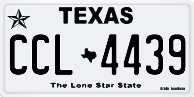 TX license plate CCL4439