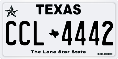 TX license plate CCL4442