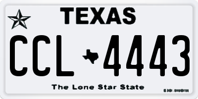 TX license plate CCL4443
