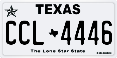 TX license plate CCL4446
