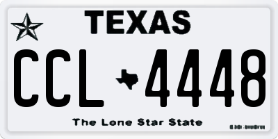 TX license plate CCL4448