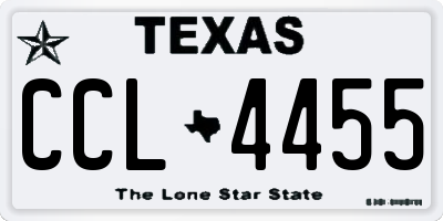 TX license plate CCL4455