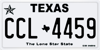 TX license plate CCL4459