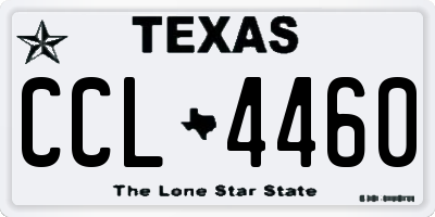 TX license plate CCL4460