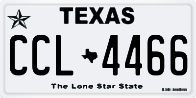 TX license plate CCL4466