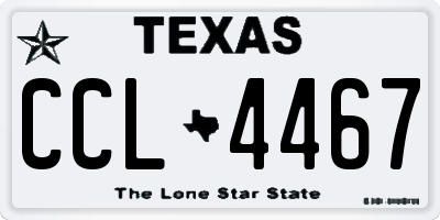 TX license plate CCL4467