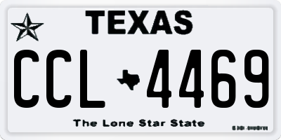 TX license plate CCL4469