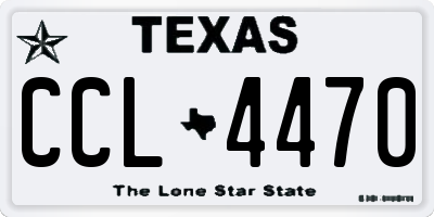 TX license plate CCL4470
