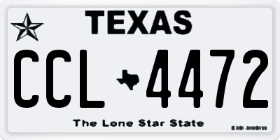 TX license plate CCL4472