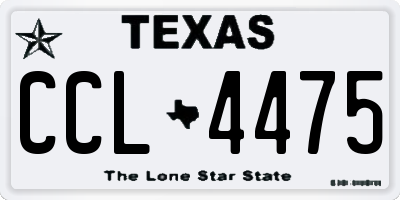 TX license plate CCL4475