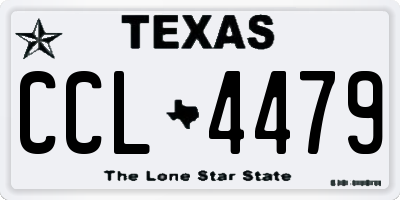 TX license plate CCL4479