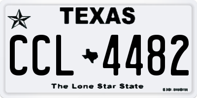 TX license plate CCL4482