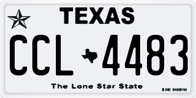 TX license plate CCL4483