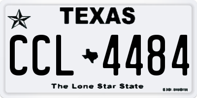 TX license plate CCL4484