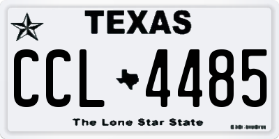 TX license plate CCL4485