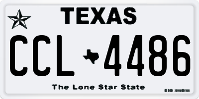 TX license plate CCL4486