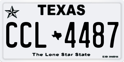 TX license plate CCL4487