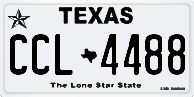 TX license plate CCL4488