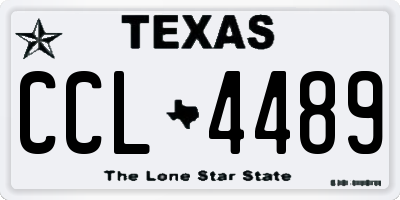 TX license plate CCL4489