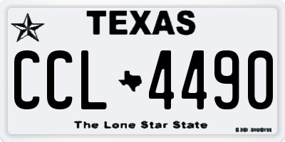 TX license plate CCL4490