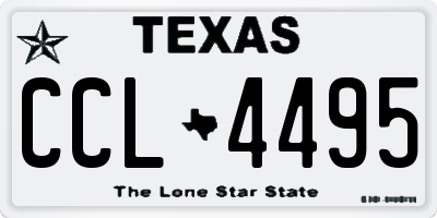 TX license plate CCL4495