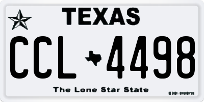 TX license plate CCL4498