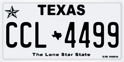 TX license plate CCL4499