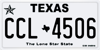 TX license plate CCL4506
