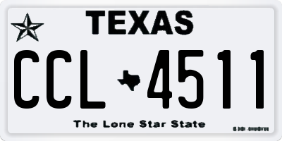 TX license plate CCL4511
