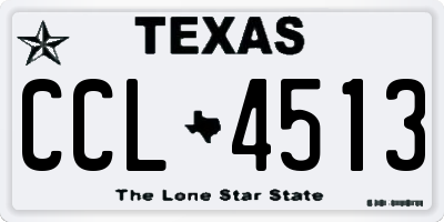 TX license plate CCL4513