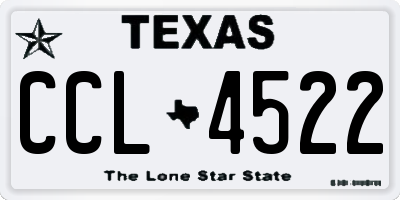 TX license plate CCL4522