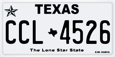 TX license plate CCL4526