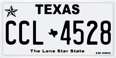 TX license plate CCL4528