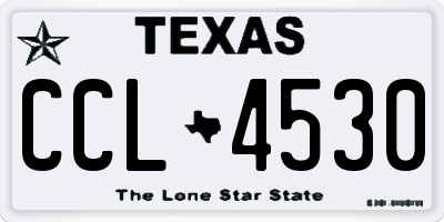 TX license plate CCL4530