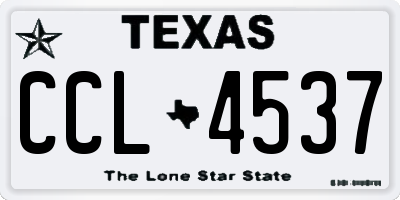 TX license plate CCL4537