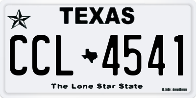 TX license plate CCL4541